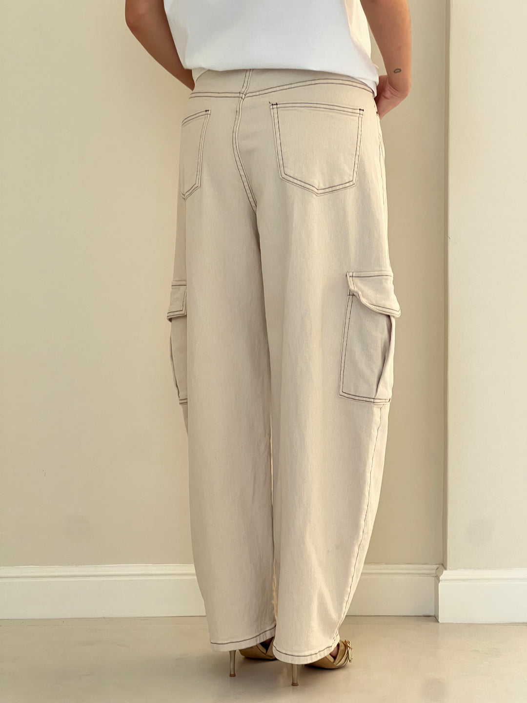 Jeans Ballon White - Jeans Donna