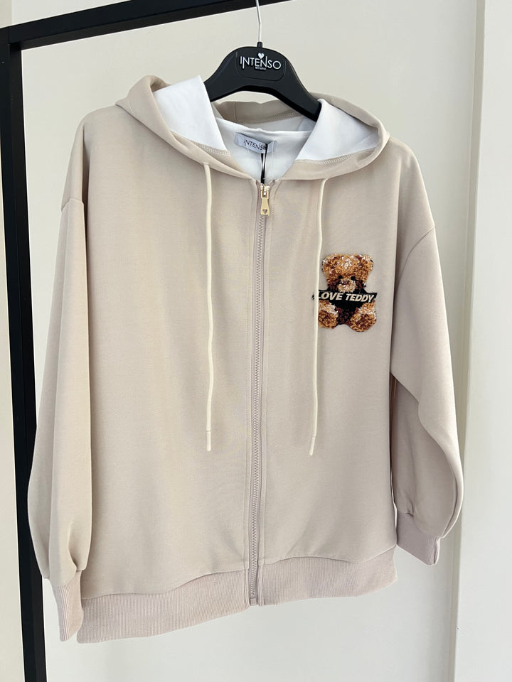 Felpa Full Zip Orsetto - Felpa Donna