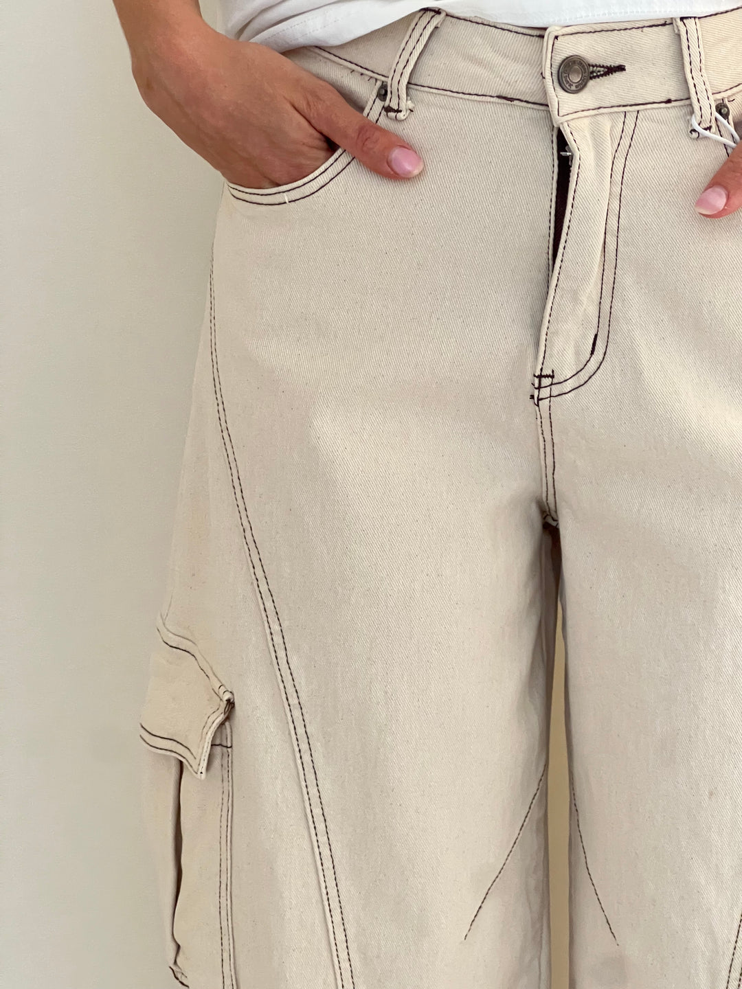 Jeans Ballon White - Jeans Donna