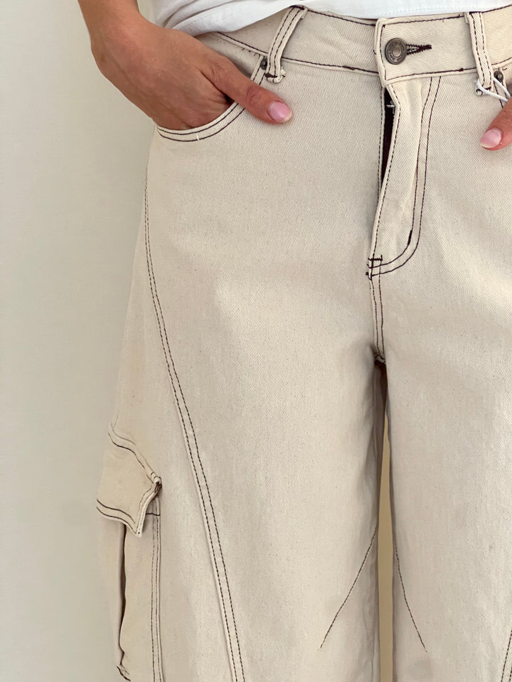 Jeans Ballon White - Jeans Donna