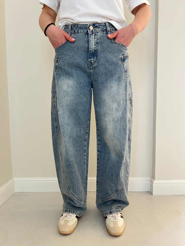 Jeans Ballon Tasche - Jeans Donna