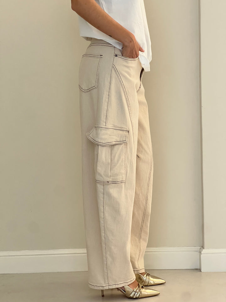Jeans Ballon White - Jeans Donna