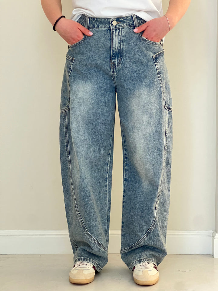 Jeans Ballon Tasche - Jeans Donna