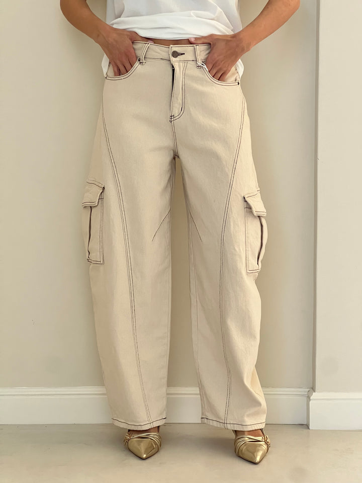 Jeans Ballon White - Jeans Donna