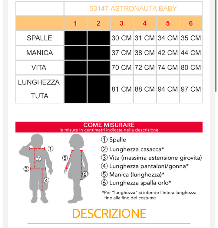 costume carnevale Bambino 53147