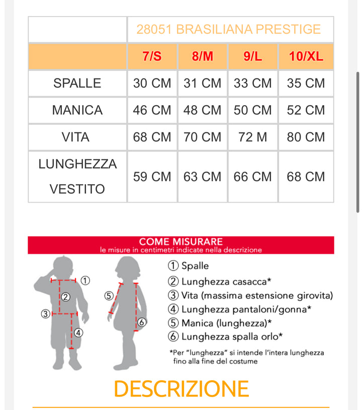 Costume carnevale bambina  28050