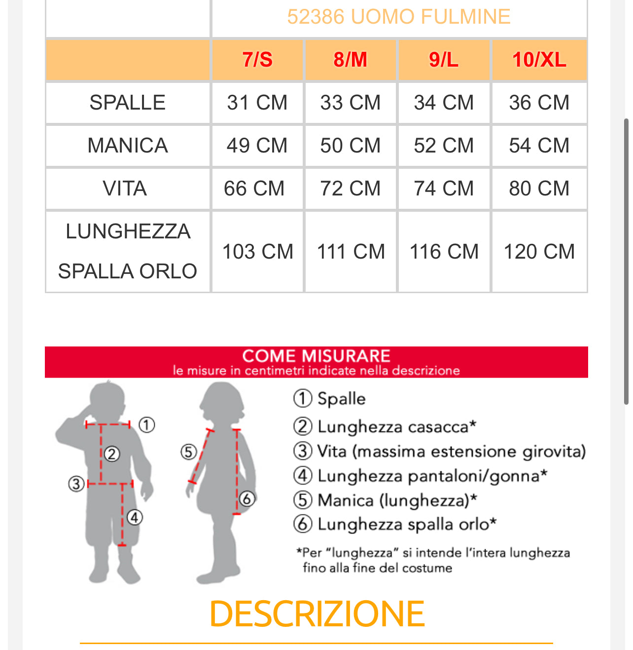 costume carnevale Bambino  52385