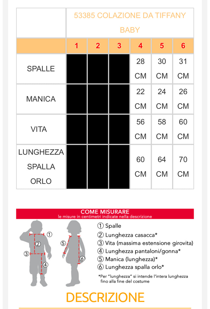 Costume carnevale bambina  53385