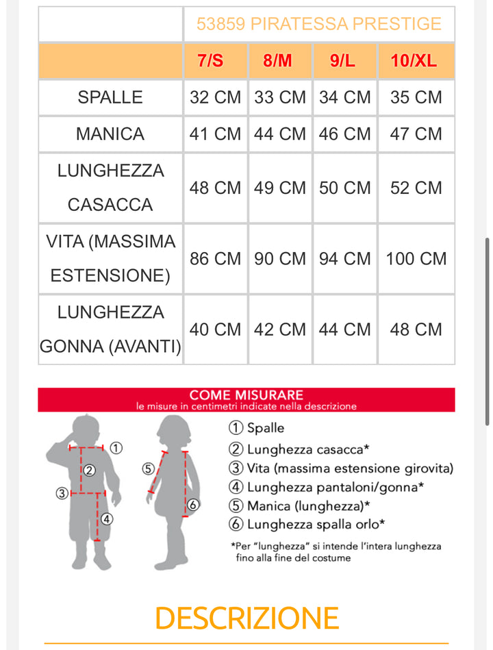 Costume carnevale bambina  53858