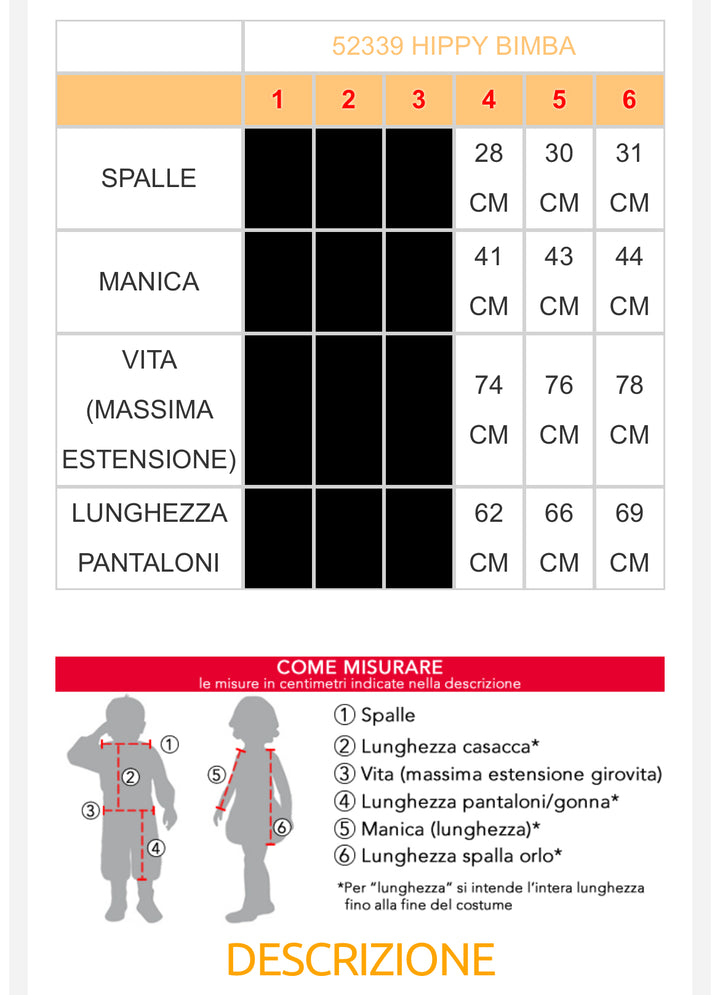 Costume carnevale bambina  52339