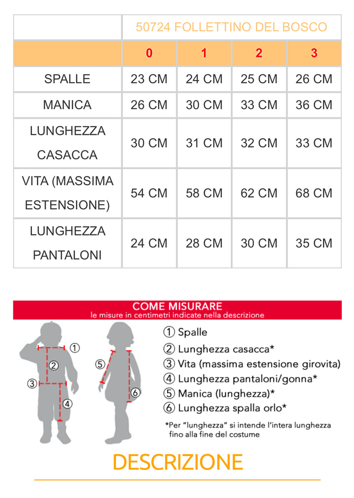 costume carnevale Bambino  50724