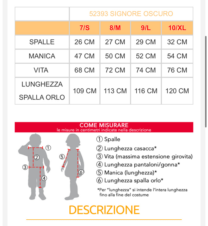 costume carnevale Bambino  52392