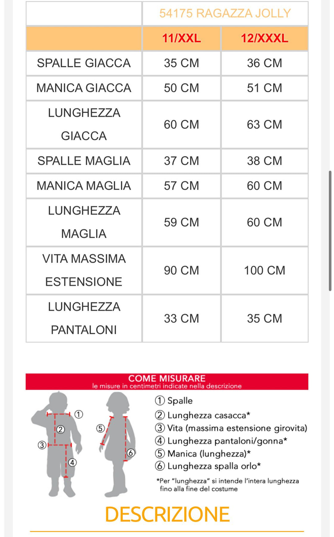 Costume carnevale bambina  51164