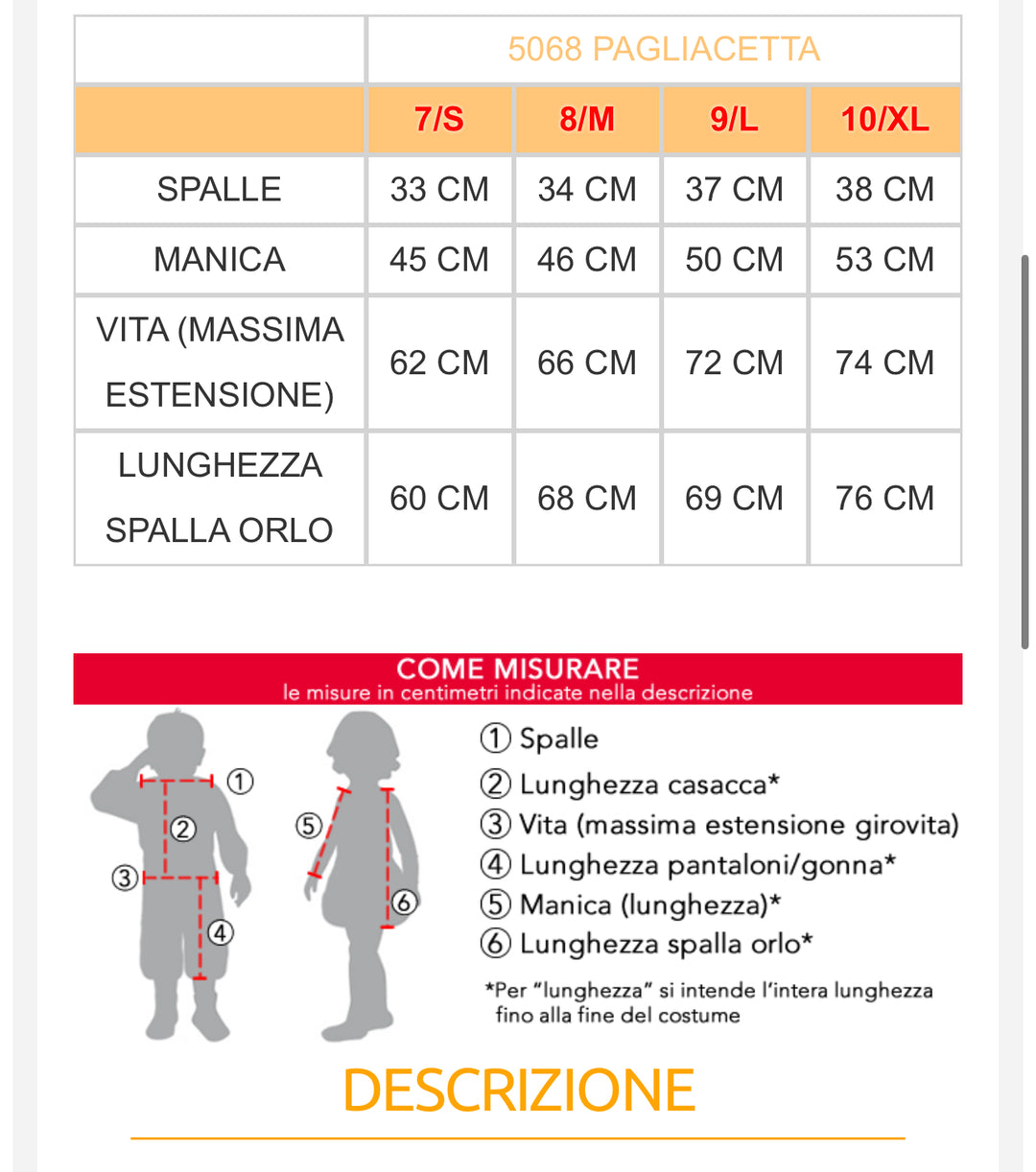PICCOLA PAGLIACCETTA