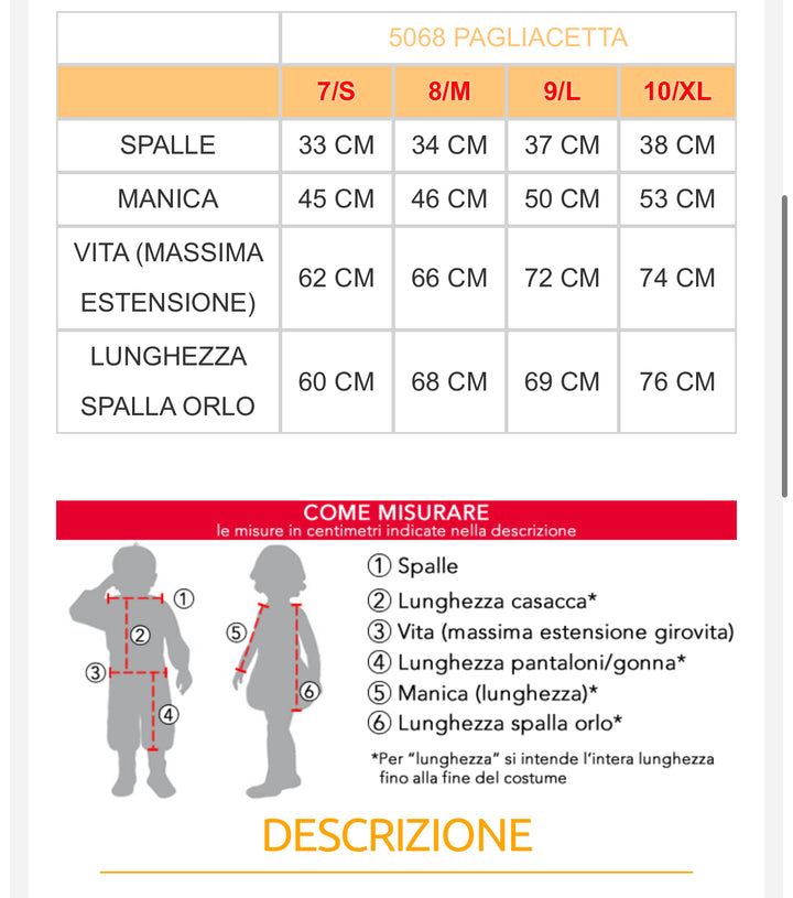 PICCOLA PAGLIACCETTA