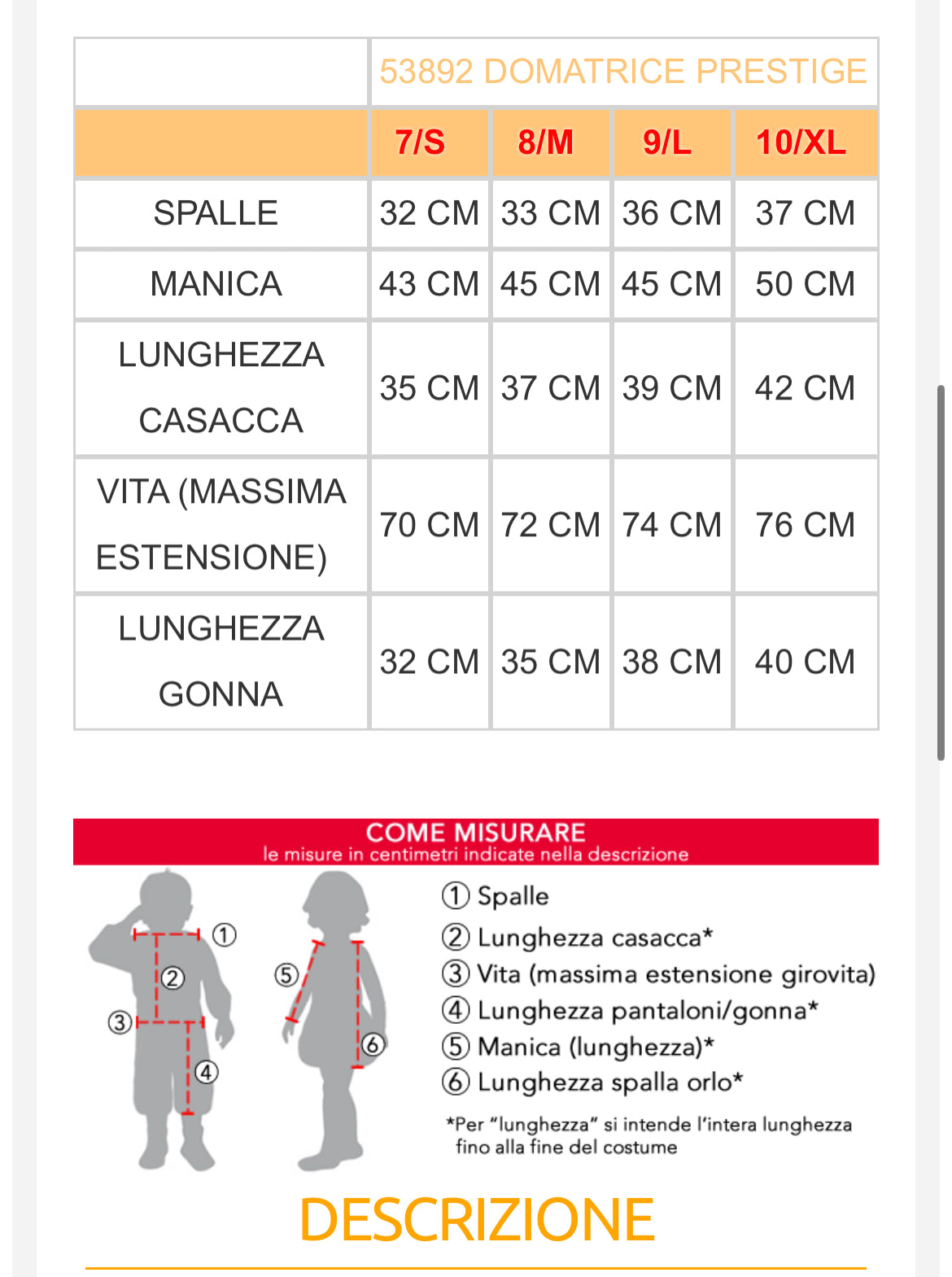 Costume carnevale bambina  53891