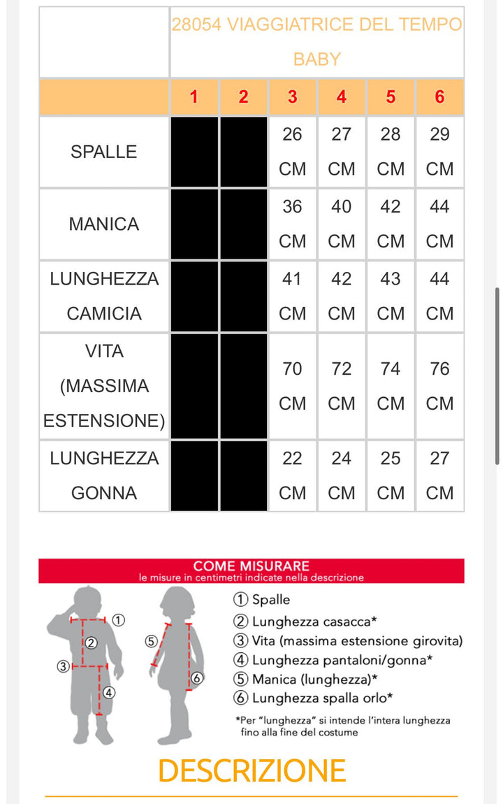 Costume carnevale bambina  28054