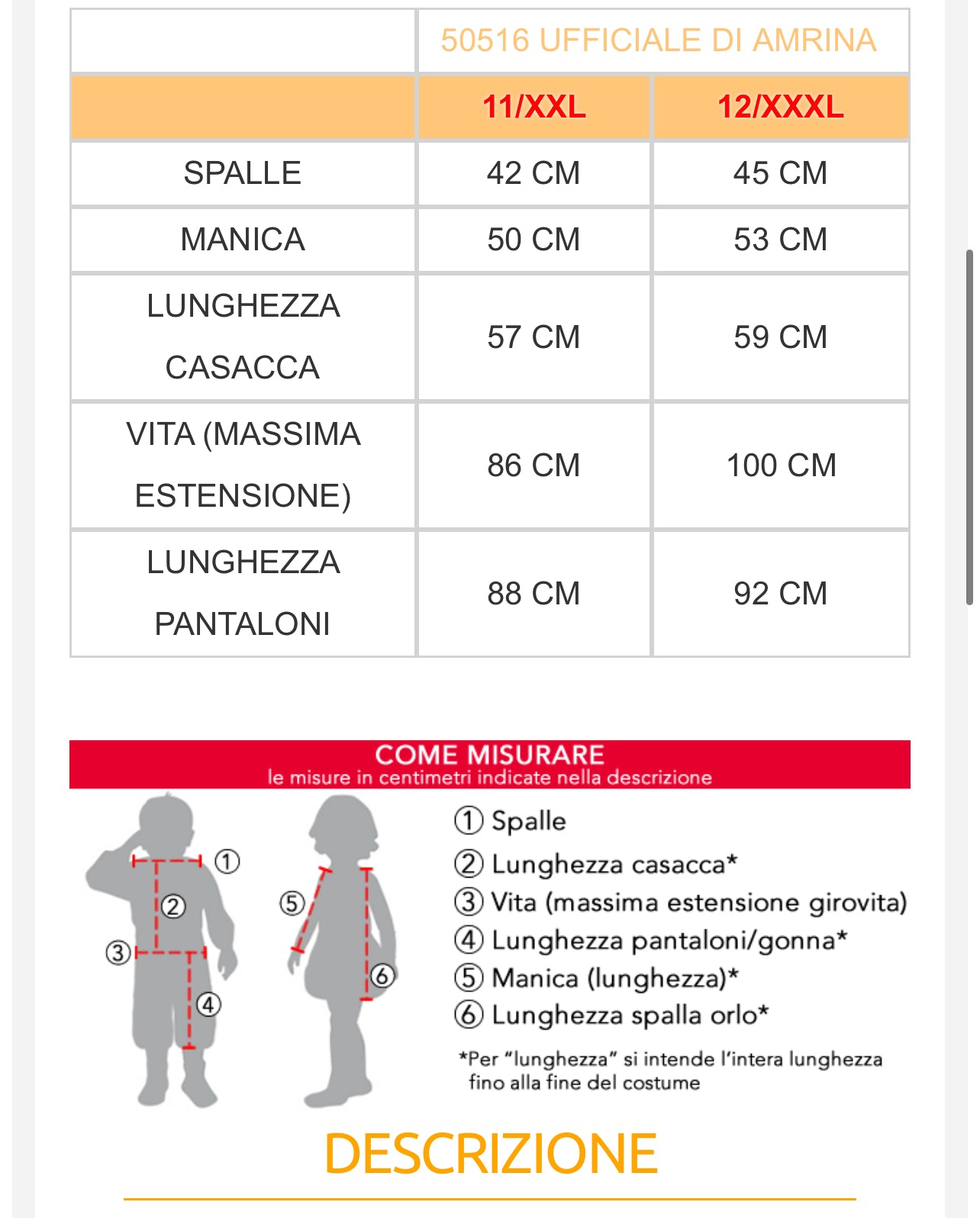 costume carnevale Bambino  50716