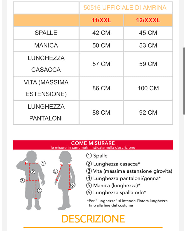 costume carnevale Bambino  50716