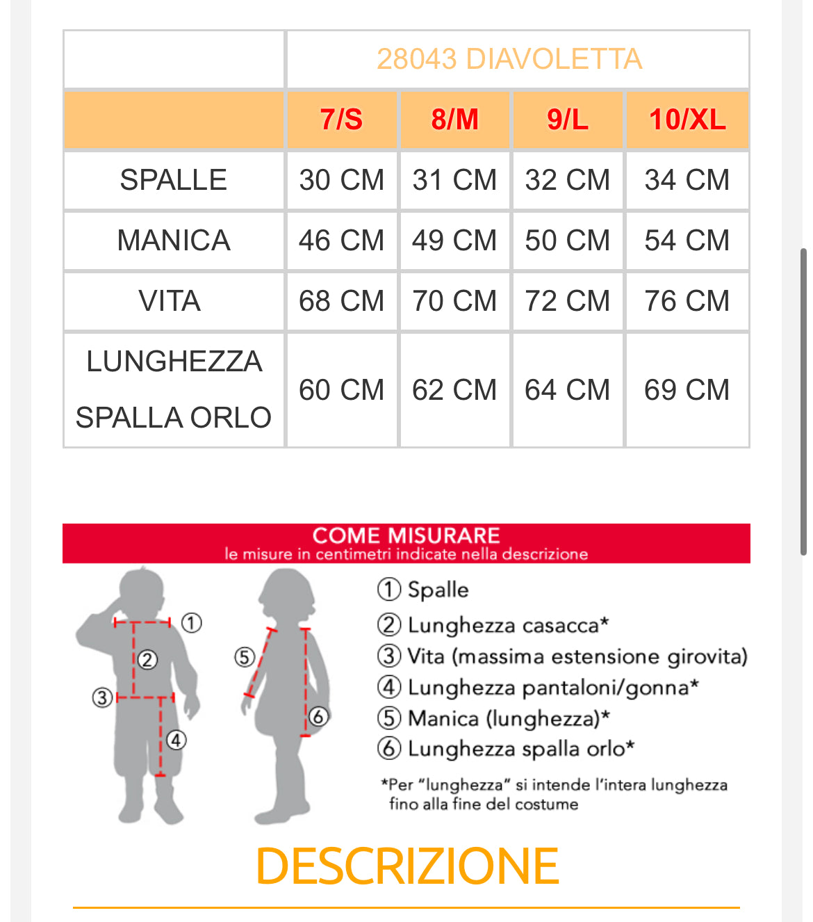 Costume carnevale bambina  28042