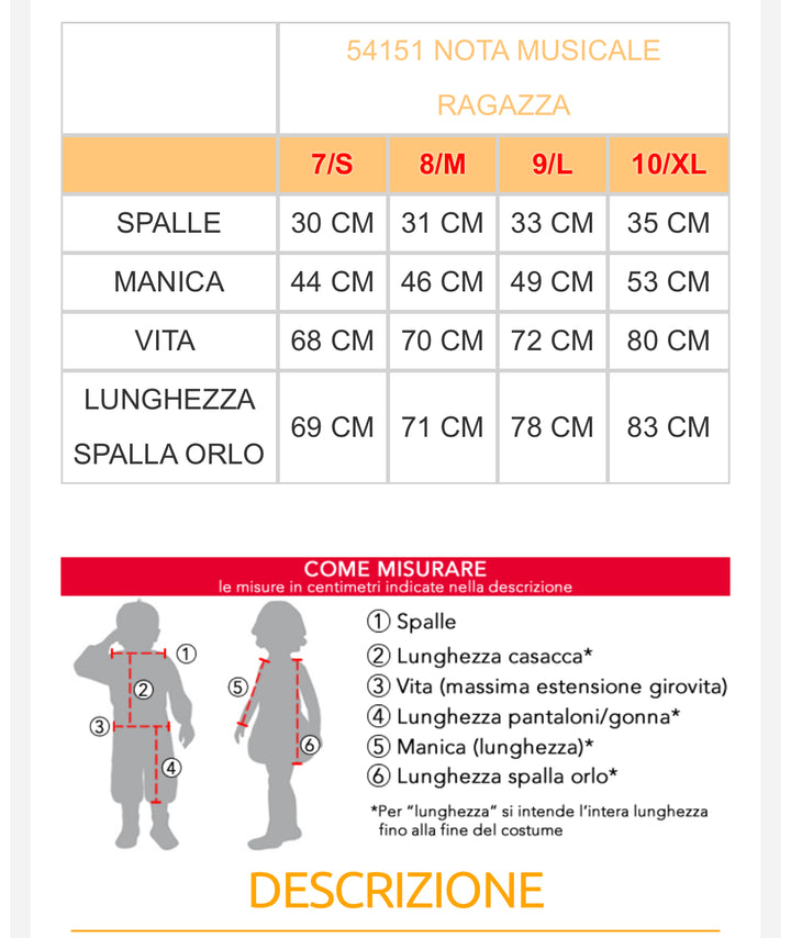 Costume carnevale bambina  54150