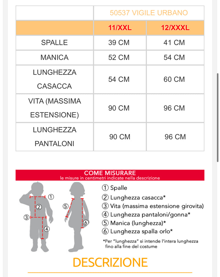 costume carnevale Bambino  50535