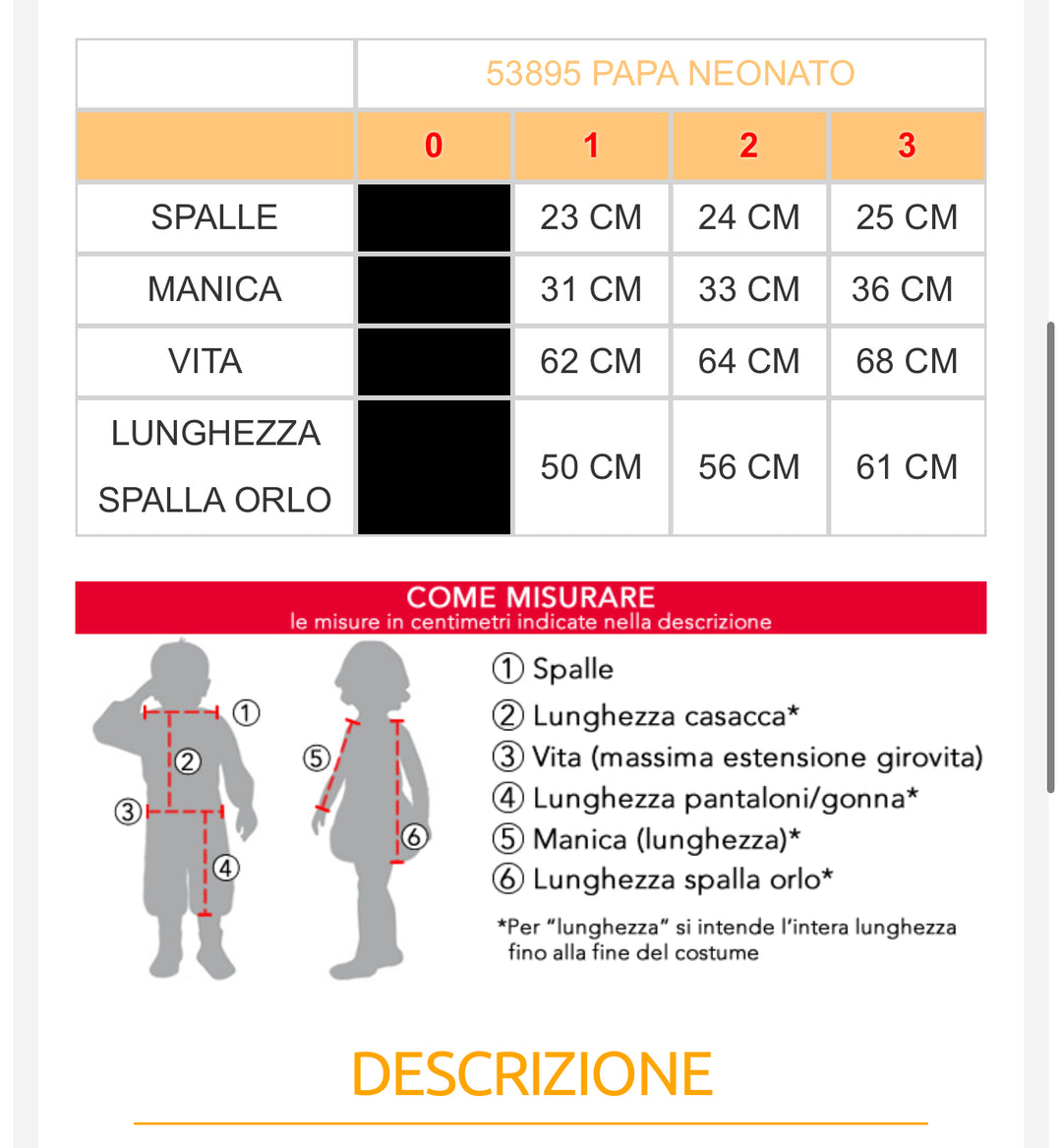 costume carnevale Bambino  53895