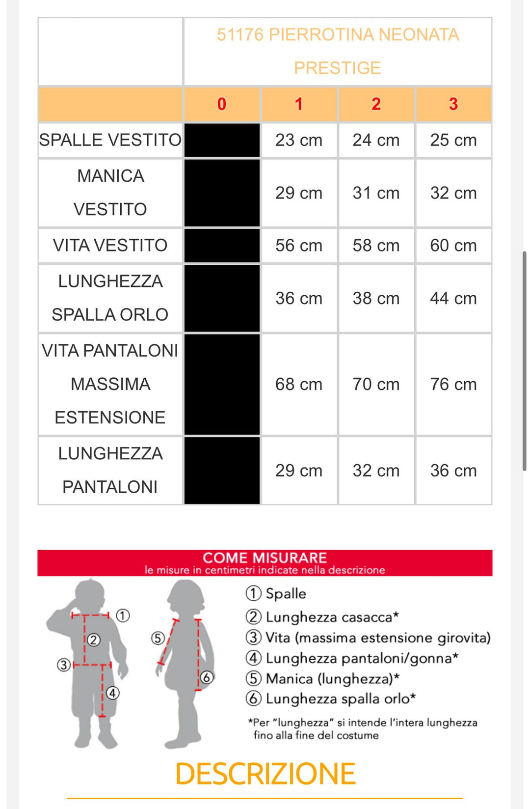 Costume carnevale bambina  51176