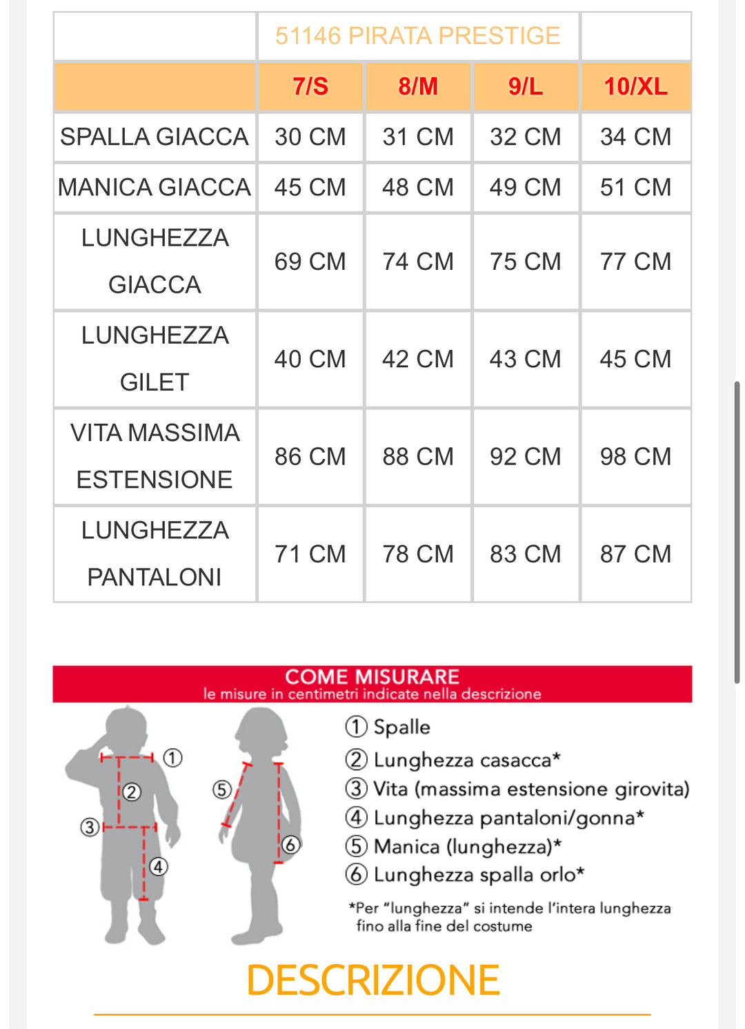 costume carnevale Bambino  51145