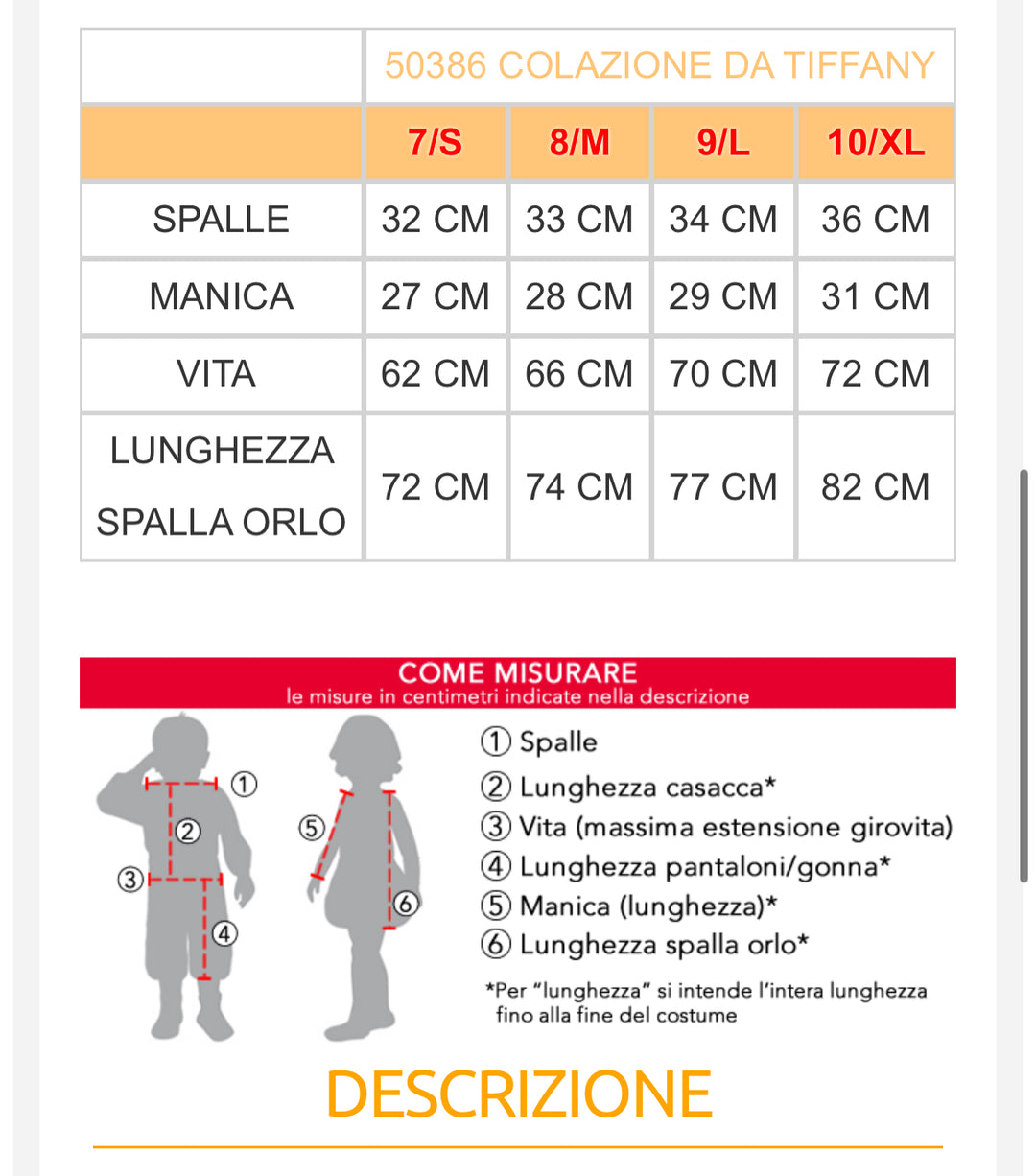 Costume carnevale bambina  53385