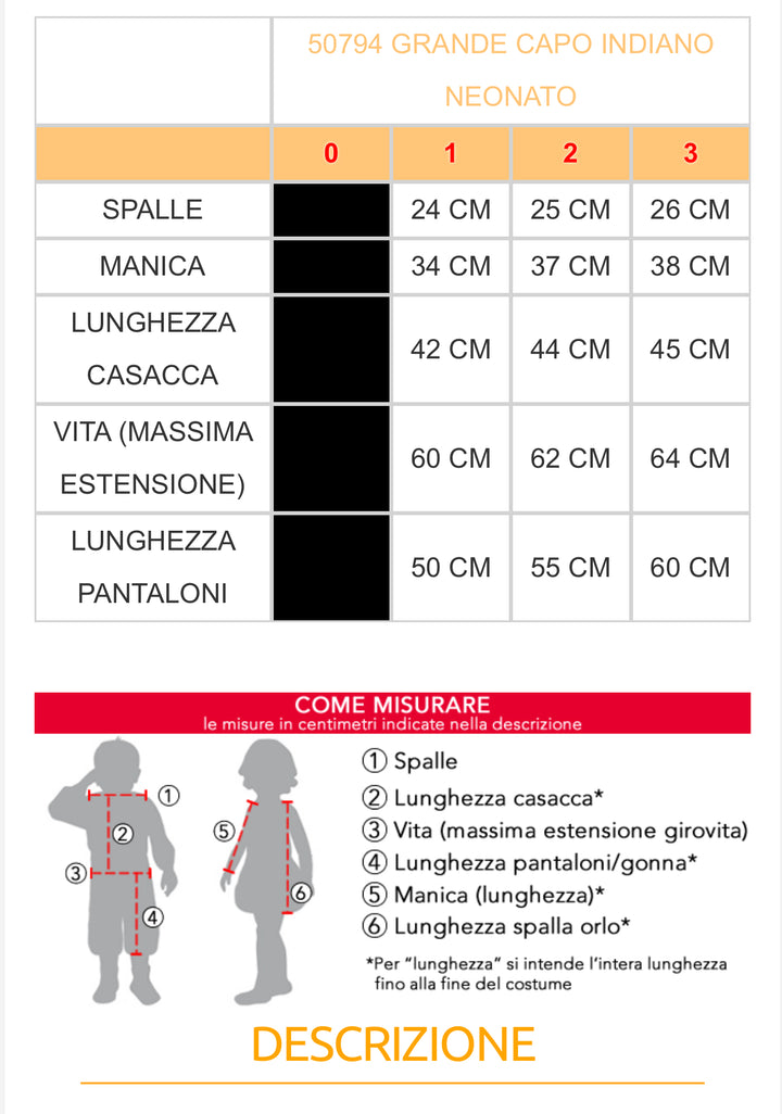 costume carnevale Bambino  50794
