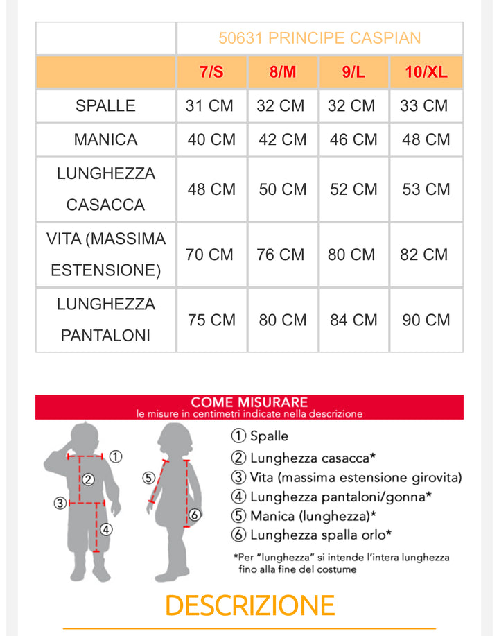 costume carnevale Bambino  50629