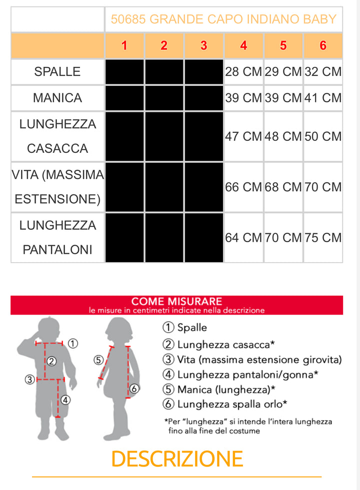 costume carnevale Bambino  50794