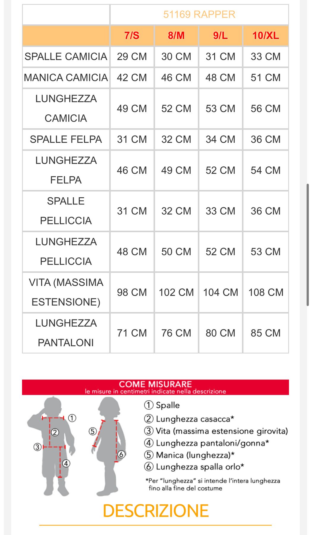 costume carnevale Bambino  51168