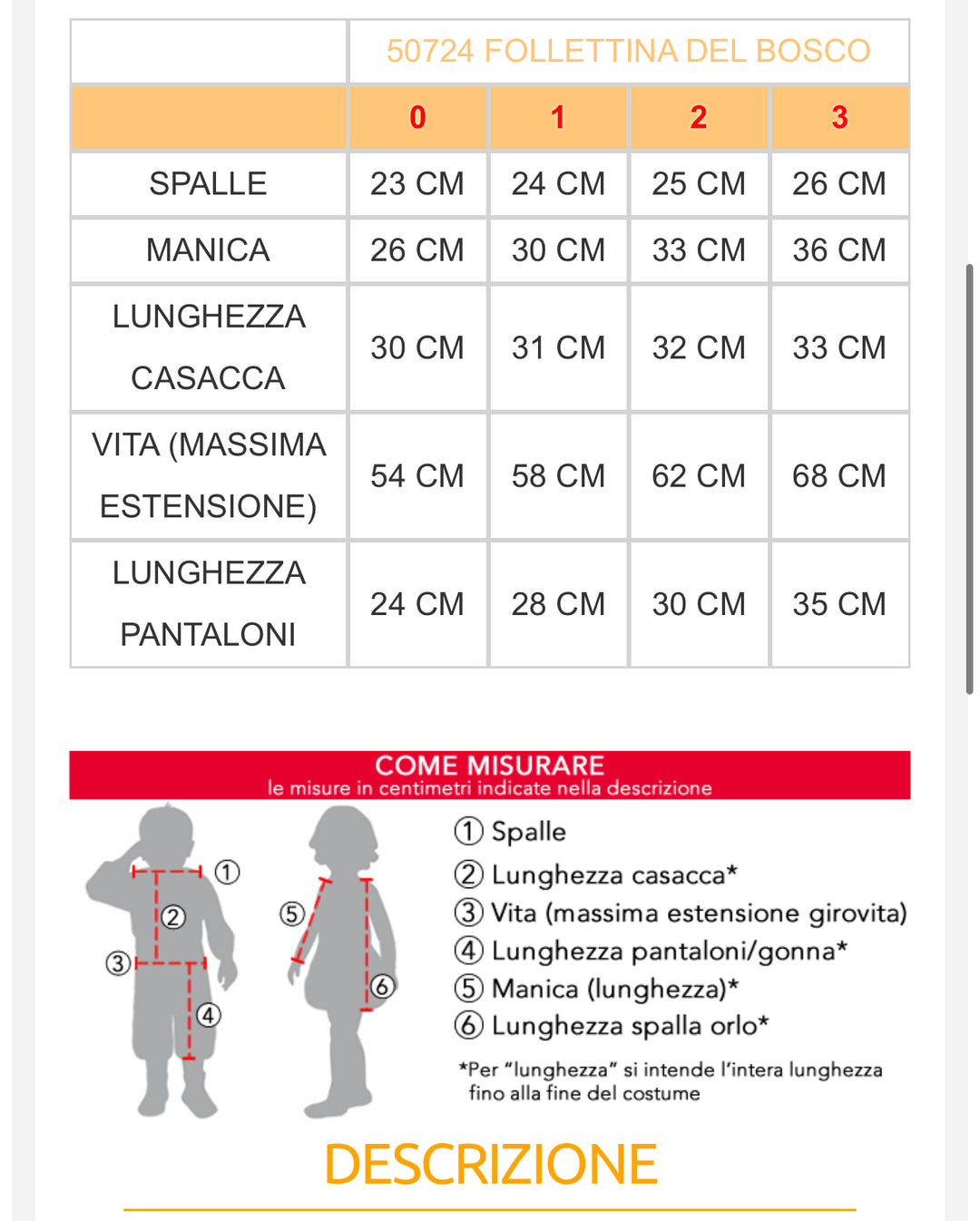 Costume carnevale bambina  F50724