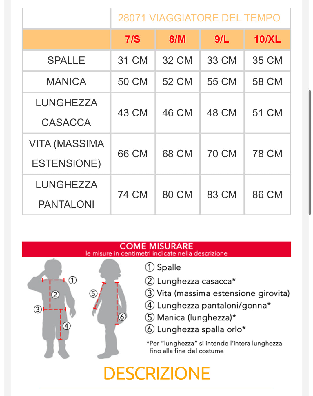 costume carnevale Bambino  28070