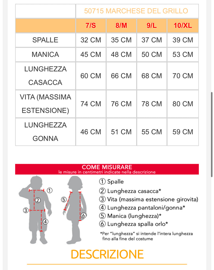 costume carnevale Bambino  50713