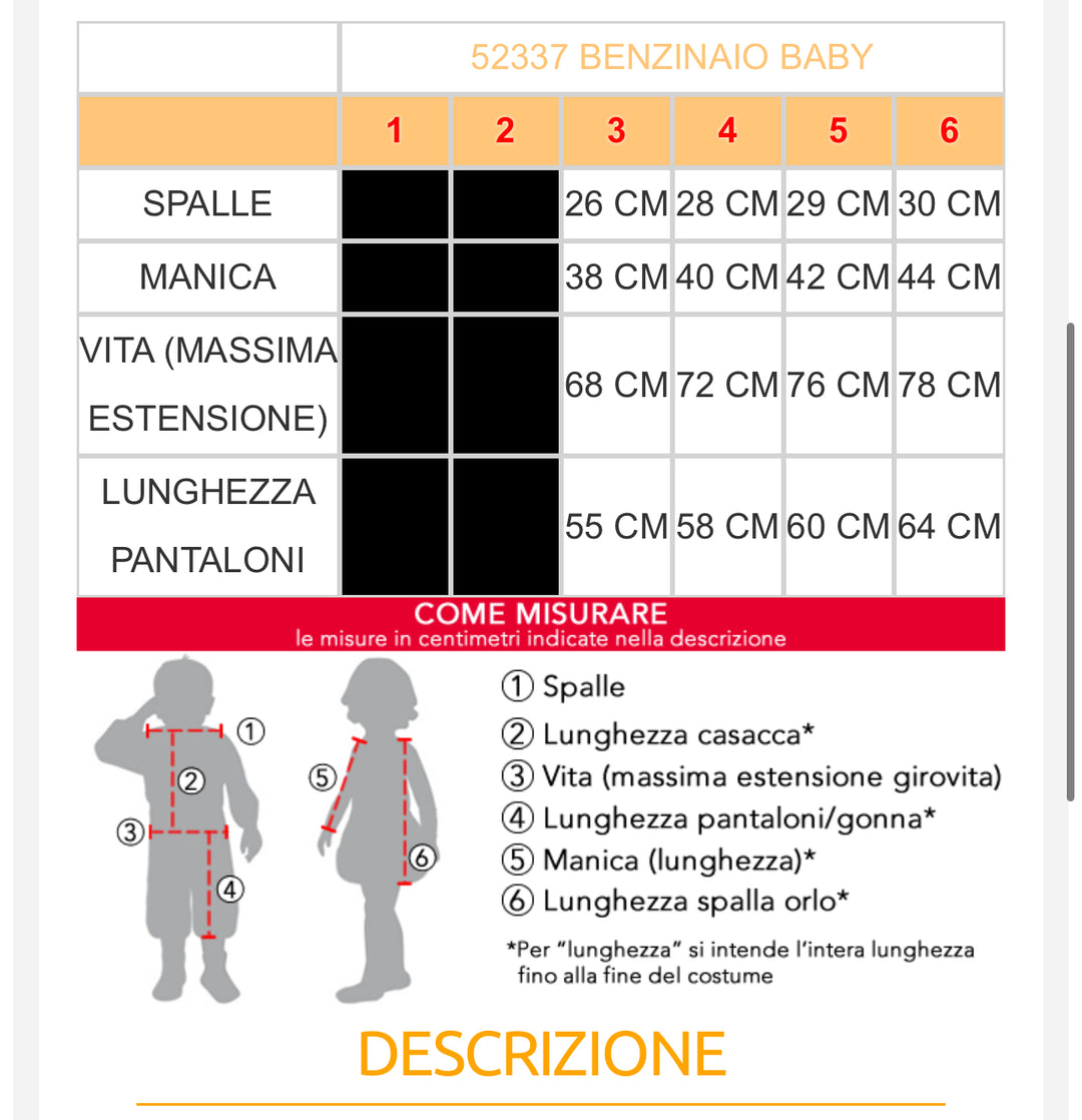costume carnevale Bambino  52337