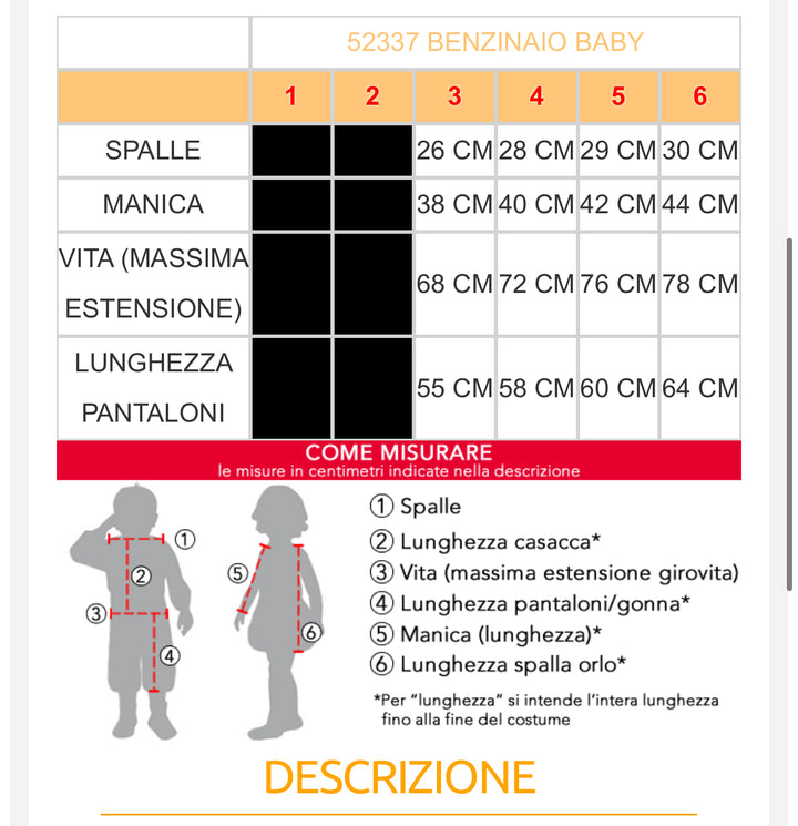 costume carnevale Bambino  52337