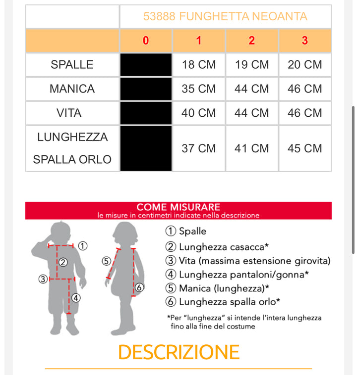 Costume carnevale bambina  53888