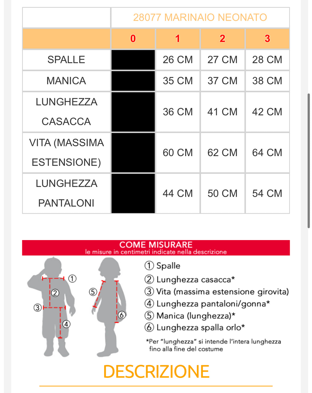 costume carnevale Bambino  28077