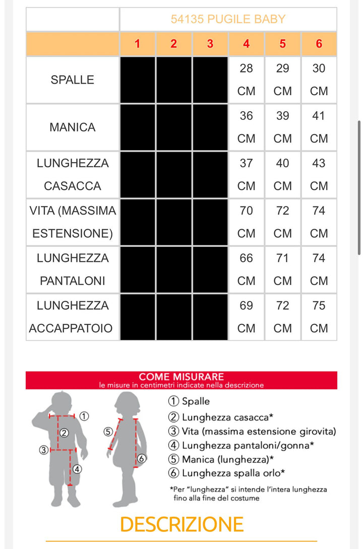 costume carnevale Bambino  54135