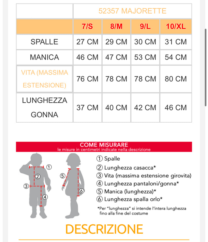 Costume carnevale bambina  52356