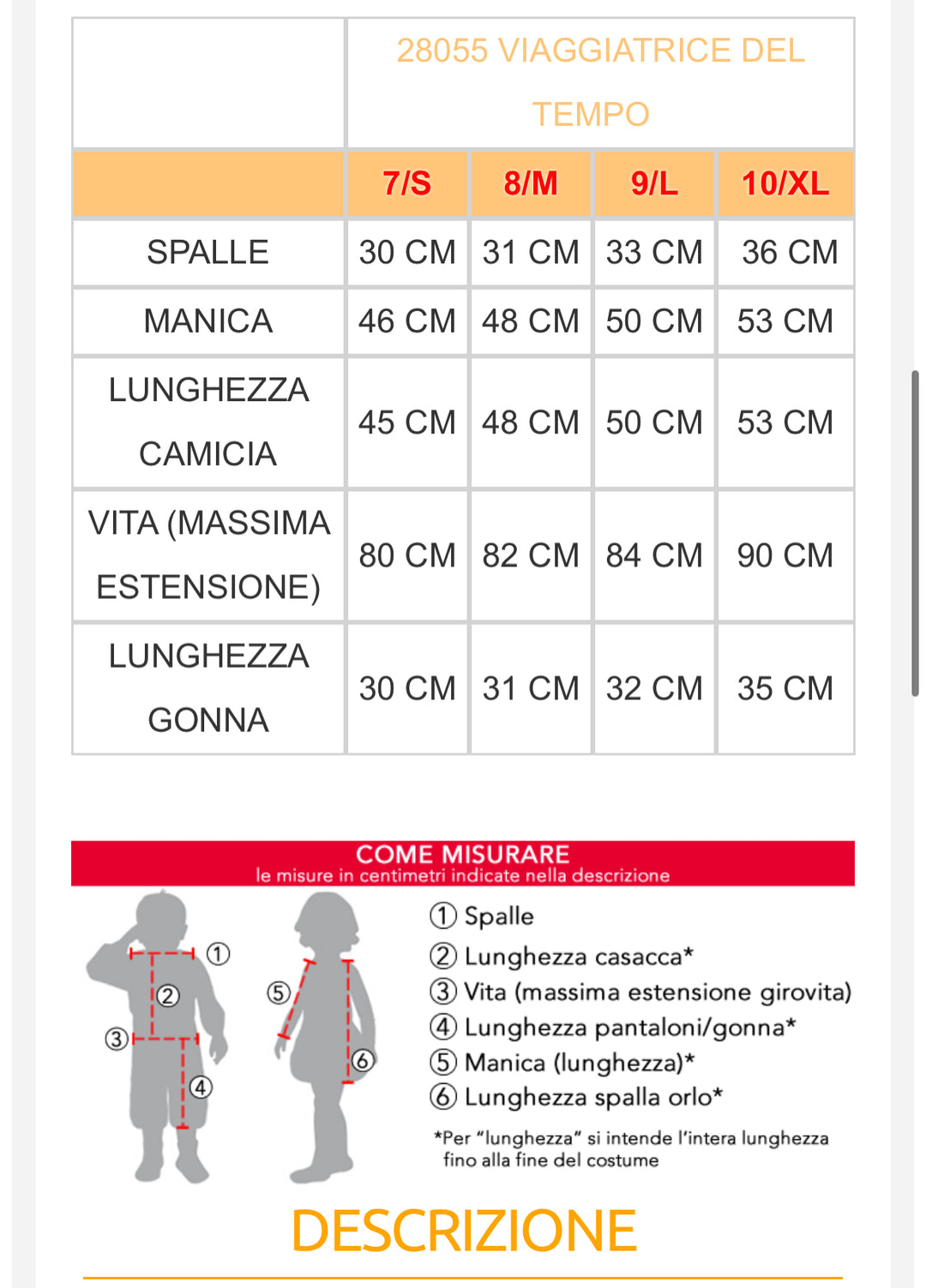 Costume carnevale bambina  28054
