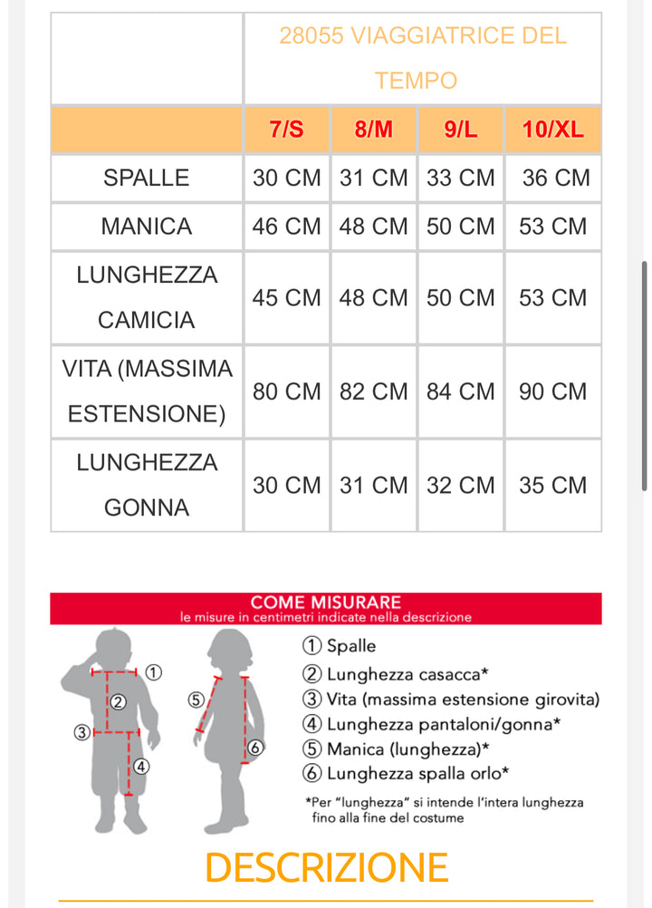 Costume carnevale bambina  28054