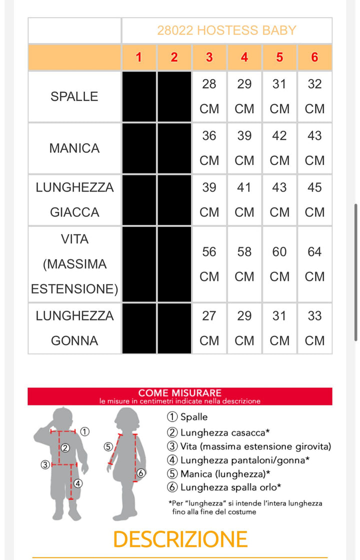 Costume carnevale bambina  28022