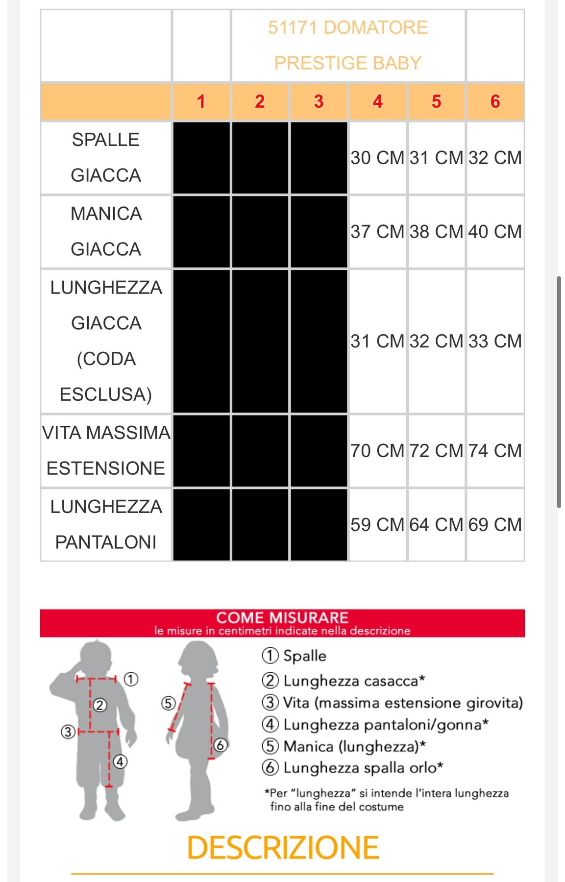 costume carnevale Bambino  51171