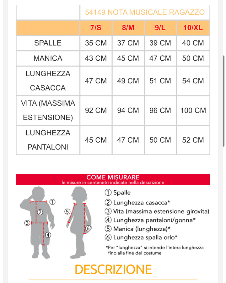 costume carnevale Bambino  54148