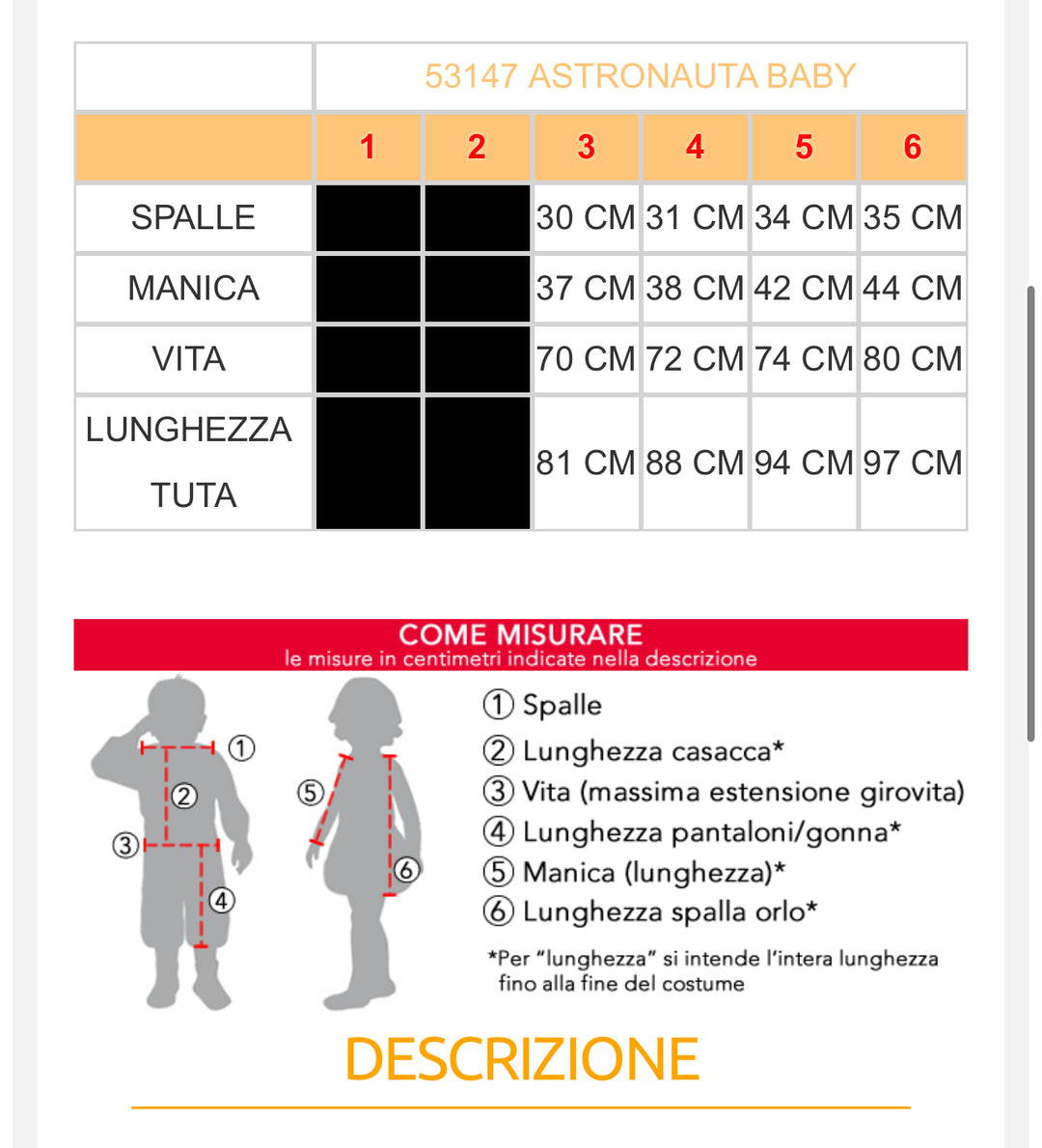 costume carnevale Bambino  53147