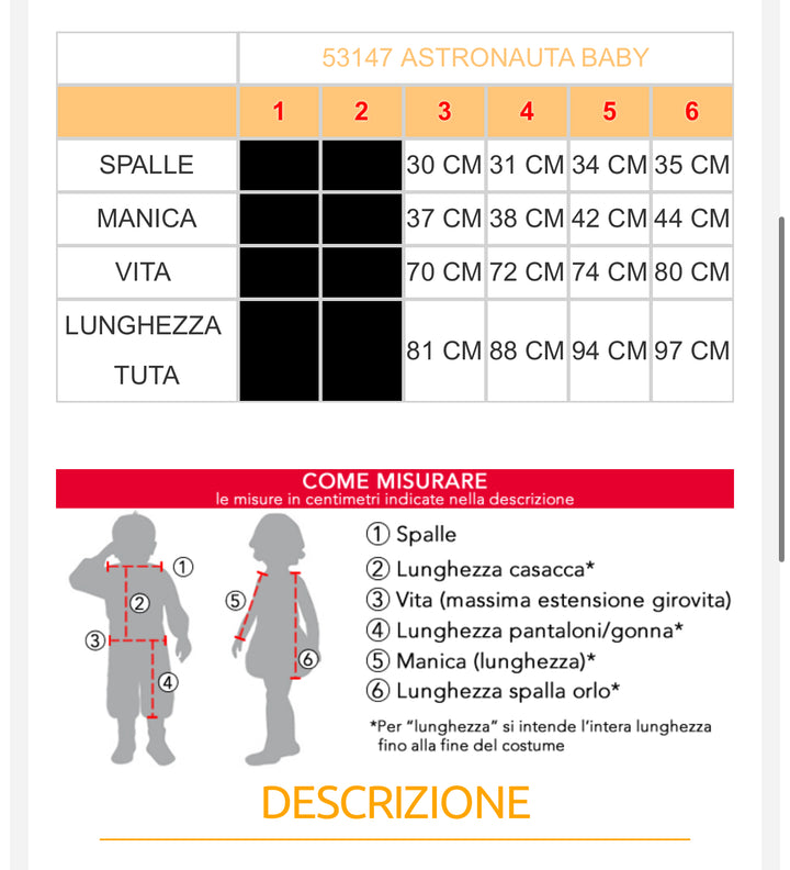 costume carnevale Bambino  53147
